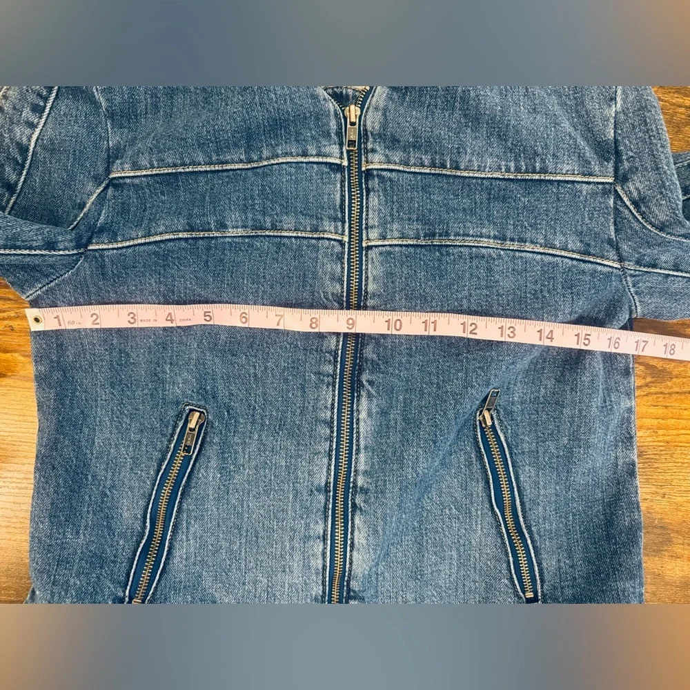 Free People Fast Lane Denim Moto Jacket Size: XS NWOT
